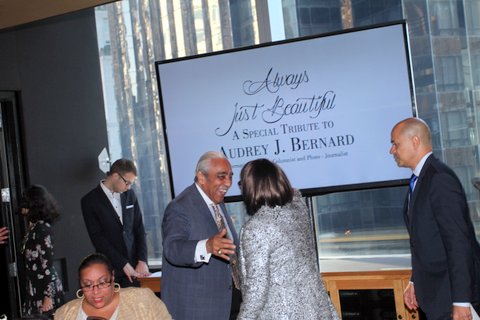 TRIBUTE PHOTO 2-Congressman Charles B. Rangel (l) and David Ushery (r) with Audrey