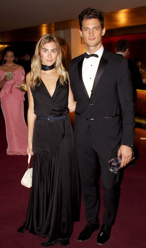 Lauren Gaudette and male model Garrett Neff both wearing Ralph Lauren.