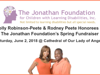 Three women posing at the Jonathan Foundation event for children with learning disabilities.